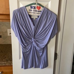 Silk spring/summer Banana Republic top in beautiful periwinkle. Size small.